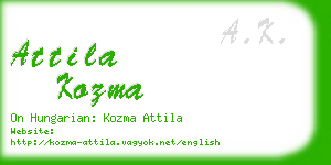 attila kozma business card